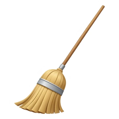 create a broom emoji sweeping dust sticker