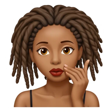 Black woman with locs shhh sticker