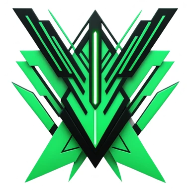  Black And Green Cyber Aesthetic Deco sticker