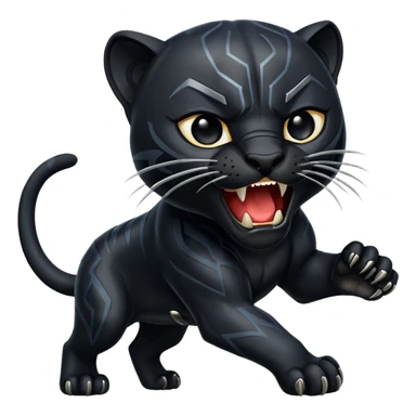 A black panther roaring. (Dangerous) sticker