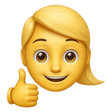 AI emoji with a smirk, giving a thumbs up and saying thank you to friends, warm and friendly sticker