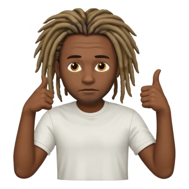 Thumbs down black skinned guys with dreads sticker