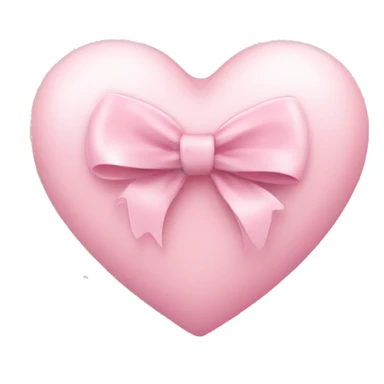 Light pink heart with a bow sticker