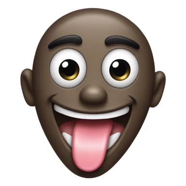 Emoji excited with tongue out sticker