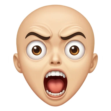 dramatically screaming in terror sticker