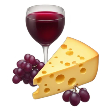 cheese and red wine sticker