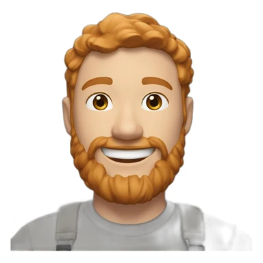 35 years old man with black the north face cap a tshirt little ginger beard and dark blond short hair with extra big smile sticker