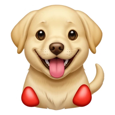 Light yellow English Labrador retriever big tongue happy playing sticker