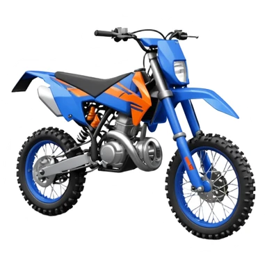 Blue dirt bike 85cc ktm sticker
