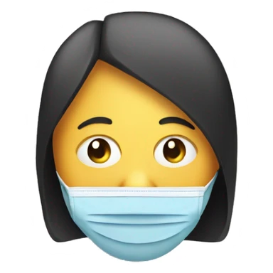 smiling face mask behind sad face sticker
