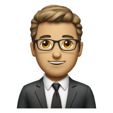 a boy manager ceo friendly sticker