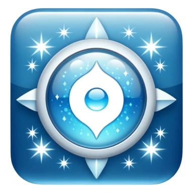 glitter white symbol of health + sticker