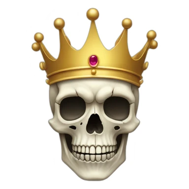Skull with Crown and C sticker