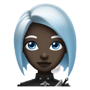 goth girl with blue eyes with dagger sticker