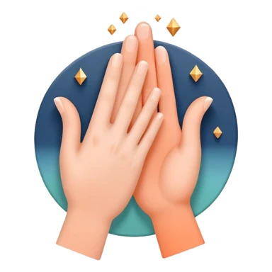 Soft Neutrals → Beige hands + slate blue accents 🌫 Warm Gradient → Peach to mint with gold sparks 🌟 Bold Monochrome → Navy + silver lines 🌌 sticker