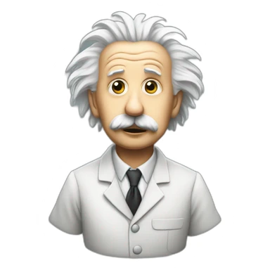 Einstein with interrogation symbol sticker