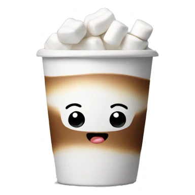 Coffee with marshmallows  sticker