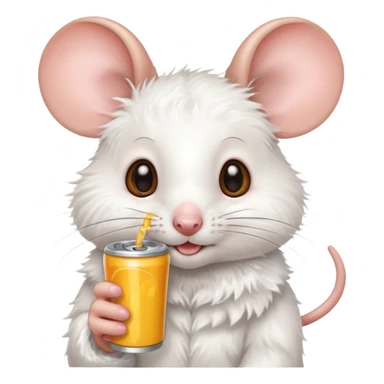 pretty mouse drinking energy drink  sticker