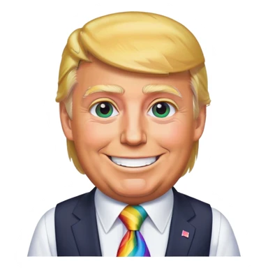 Donald trump but gay sticker
