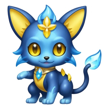 Elemental smooth astral shiny spritzly spritzee-sprigatito-Shinx-fusion (full body)  sticker