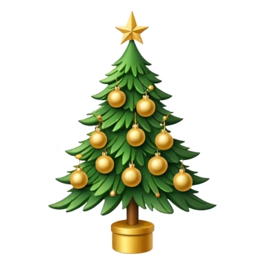Christmas tree with Gold decorations sticker