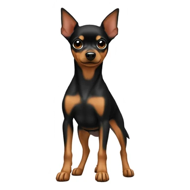 miniature pinscher light tan and black sticker