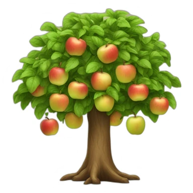 arbre avec des pommes sticker