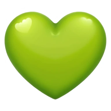 lime green heart sticker
