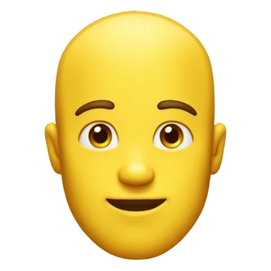 Yellow skin Big forehead emoji sticker