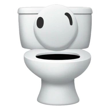 Toilet with a man inside sticker