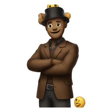 Freddy fazbear but he got Megamind kind of physics   sticker