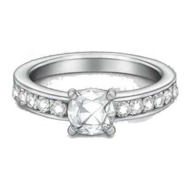 diamond ring with silver band sticker