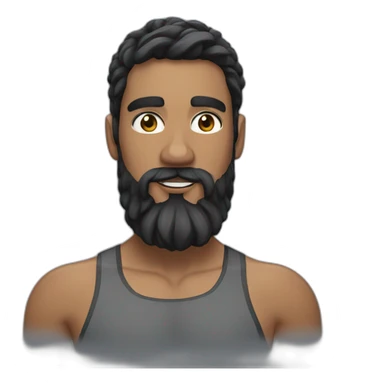 Swimmer googles black hair and beard sticker