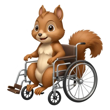squirrel in a wheelchair sticker