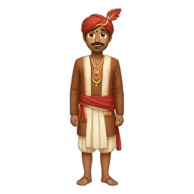 Indian in national suit  sticker