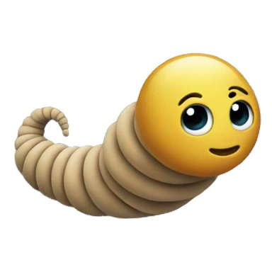 Worm in outer space  sticker