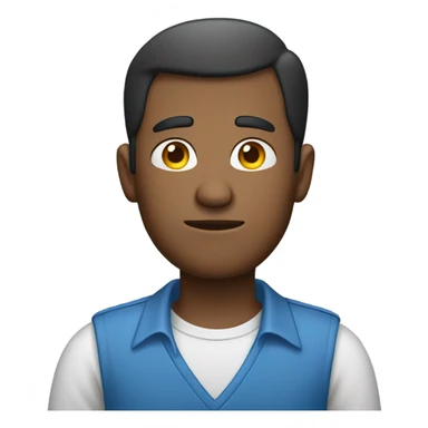 Blue shirt man salute  sticker