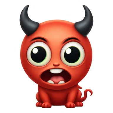 Cute sad devil  sticker