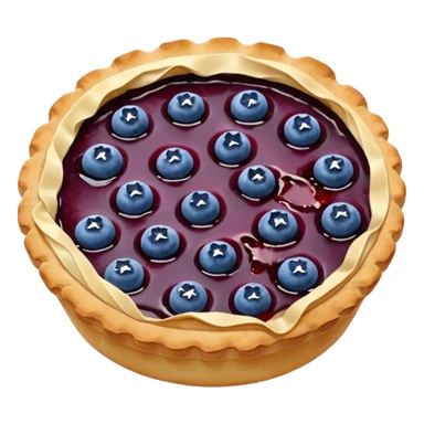 Make an emoji of a blueberry pastry (small) that's broken off a bit so you can see the blueberry jam sticker