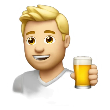 Blonde-large-Man-Drinking-beer sticker