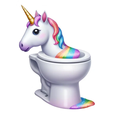 Unicorn poop on the toilet sticker