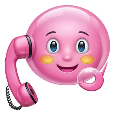pink phone call caller id bubble sticker