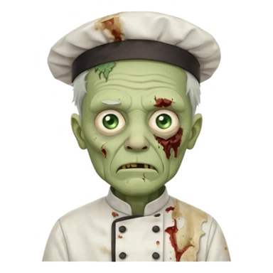 elderly  zombi man chef sticker