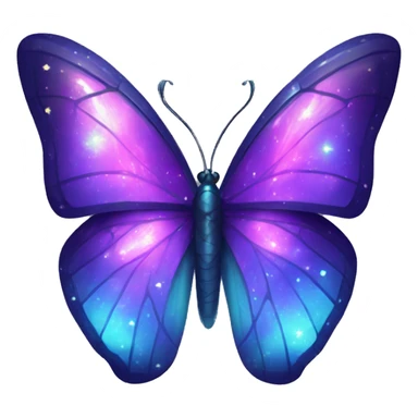 Shiny Nebula Gem Butterfly sticker