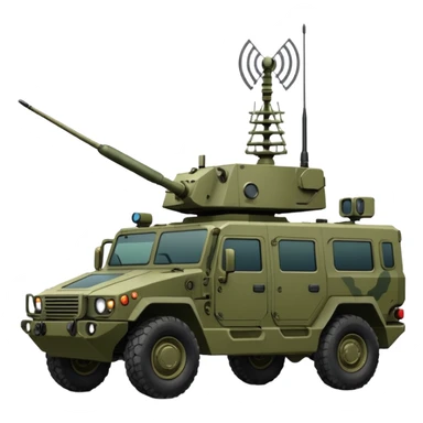 vehicle with electronic warfare equipment sticker