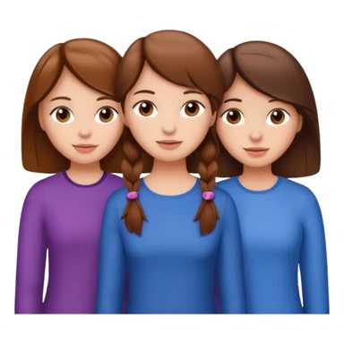 russian-trio-girls-best-friends with brown hair sticker