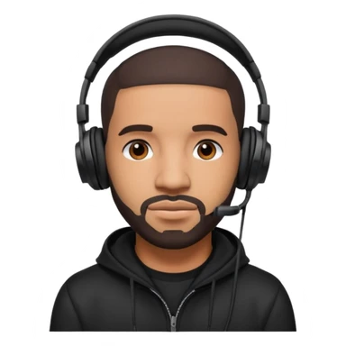 drake Black Headphones sticker