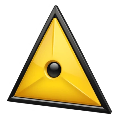 Hace una imagen con un triángulo amarillo y que adentro tenga una flecha apuntando a la izquierda que la flecha este adentro y que sea negra sticker