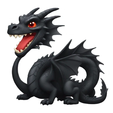 black dragon with red eyes emoji pack  sticker