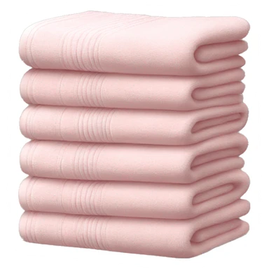 stack of light pink towels sticker
